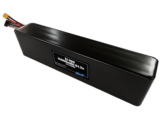 Compact 61.2-volt 15000mAh lithium-ion battery, built for lightweight drone, UAV, and robotics projects.