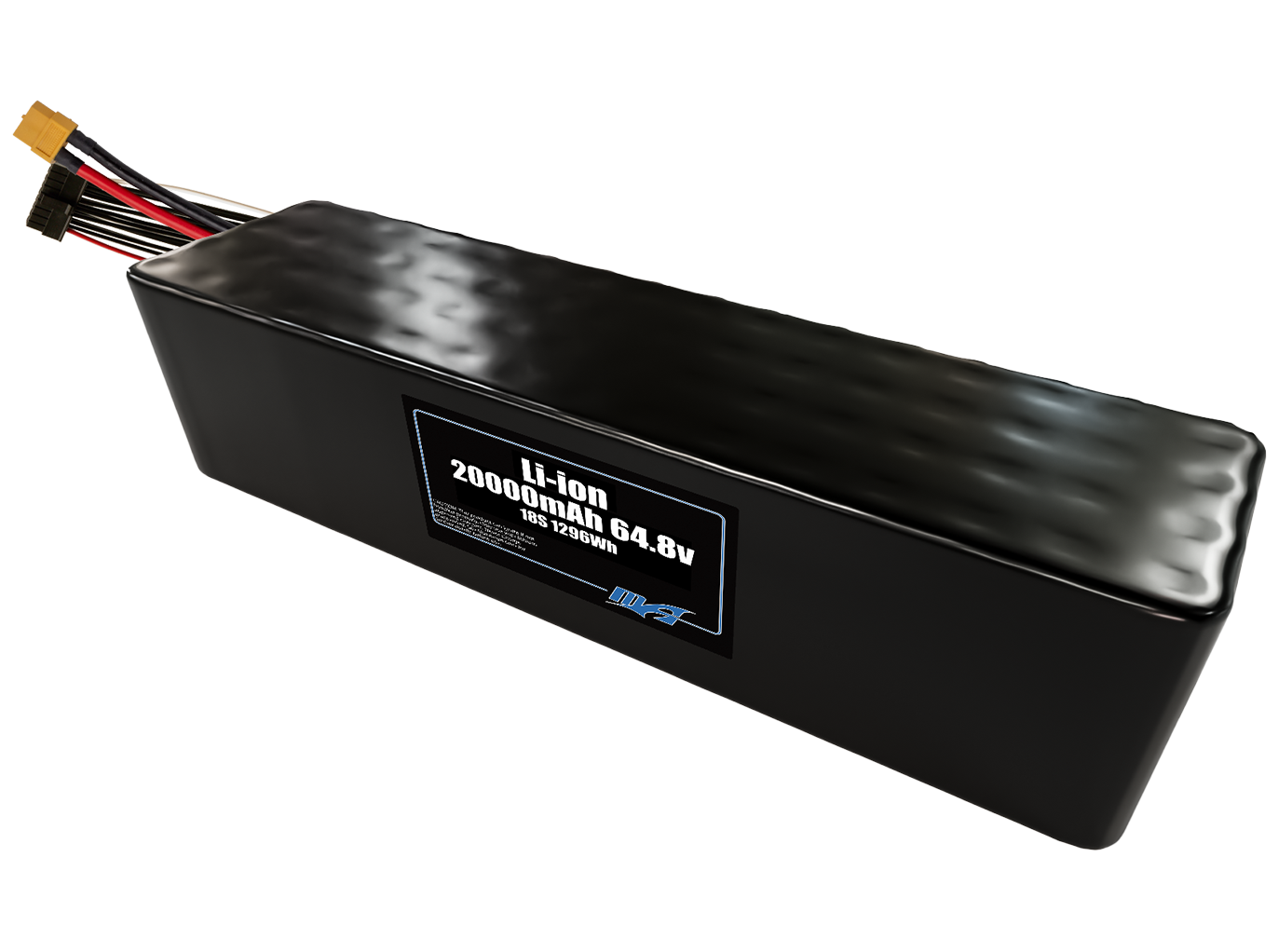 Compact 64.8-volt 20000mAh lithium-ion battery, built for lightweight drone, UAV, and robotics projects.