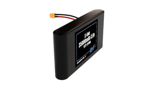 Compact 3.6-volt 35000mAh lithium-polymer battery, built for lightweight drone, UAV, and robotics projects.