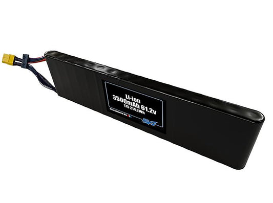 Compact 61.2-volt 3500mAh lithium-ion battery, built for lightweight drone, UAV, and robotics projects.