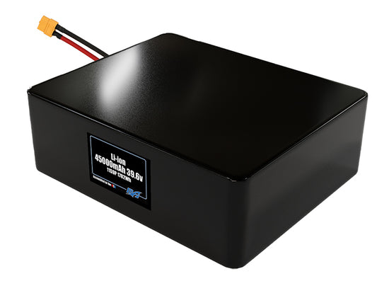 Compact 39.6-volt 45000mAh lithium-polymer battery, built for lightweight drone, UAV, and robotics projects.