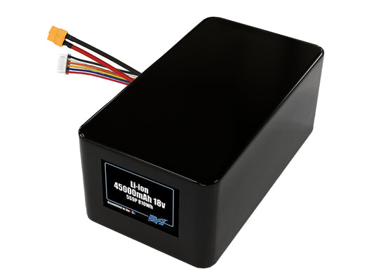Compact 18-volt 45000mAh lithium-polymer battery, built for lightweight drone, UAV, and robotics projects.