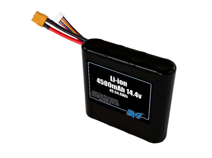 Compact 14.4-volt 4500mAh lithium-ion battery, built for lightweight drone, UAV, and robotics projects.