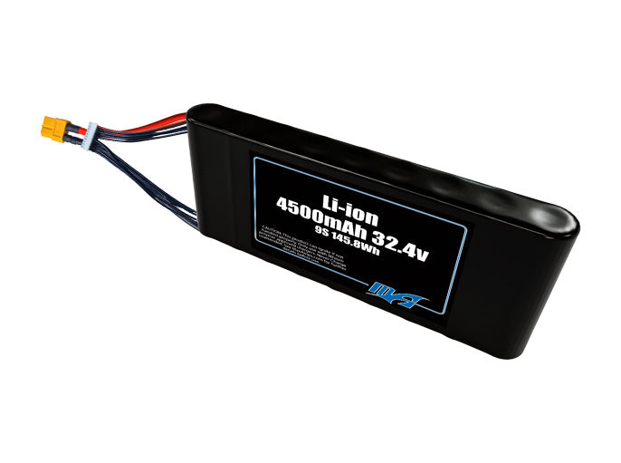 Compact 32.4-volt 4500mAh lithium-ion battery, built for lightweight drone, UAV, and robotics projects.