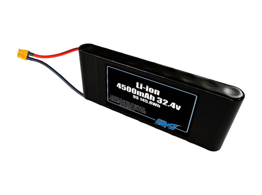 Compact 32.4-volt 4500mAh lithium-ion battery, built for lightweight drone, UAV, and robotics projects.