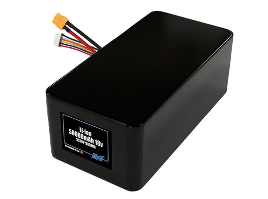 Compact 18-volt 50000mAh lithium-polymer battery, built for lightweight drone, UAV, and robotics projects.