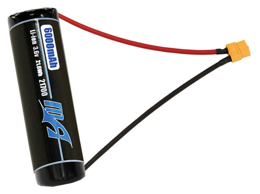 Compact 3.6-volt 6000mAh lithium-ion battery, built for lightweight drone, UAV, and robotics projects.