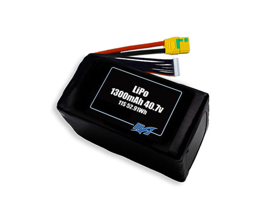 LiPo 1300mAh 11S 40.7v Battery Pack