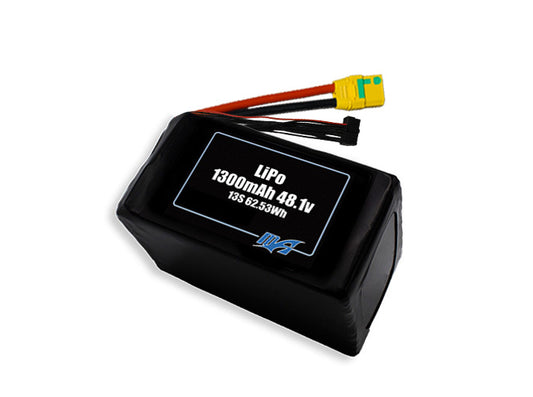 LiPo 1300mAh 13S 48.1v Battery Pack