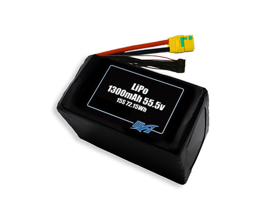 LiPo 1300mAh 15S 55.5v Battery Pack