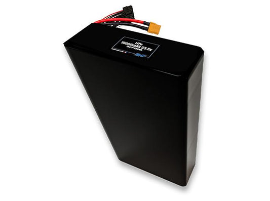 Compact 55.5-volt 16000mAh lithium-polymer battery, built for lightweight drone, UAV, and robotics projects.