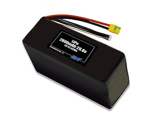 LiPo 2800mAh 8S 29.6v Battery Pack