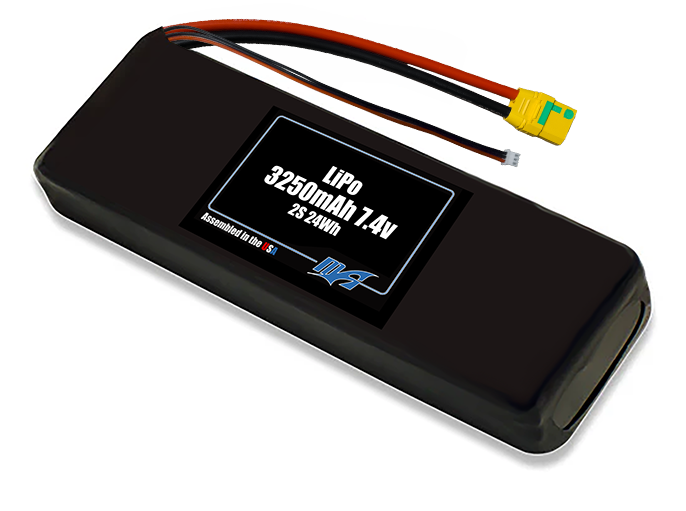 LiPo 3250mAh 2S 7.4v Battery Pack