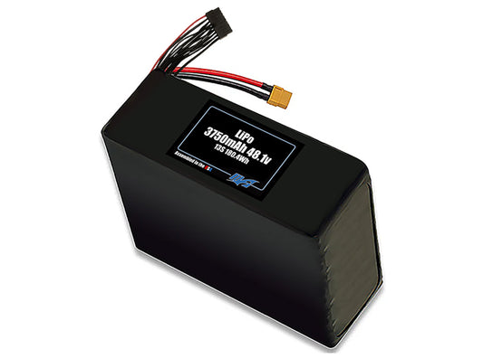 Compact 48.1-volt 3750mAh lithium-polymer battery, built for lightweight drone, UAV, and robotics projects.