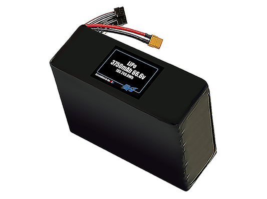 Compact 66.6-volt 3750mAh lithium-polymer battery, built for lightweight drone, UAV, and robotics projects.