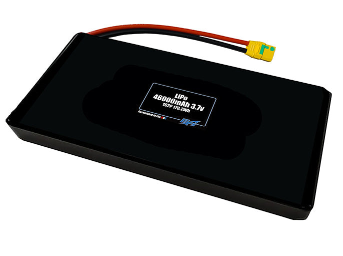 Compact 3.7-volt 46000mAh lithium-polymer battery, built for lightweight drone, UAV, and robotics projects.