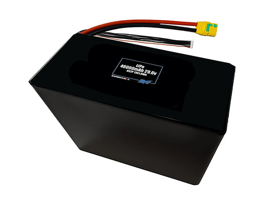 Compact 29.6-volt 46000mAh lithium-polymer battery, built for lightweight drone, UAV, and robotics projects.