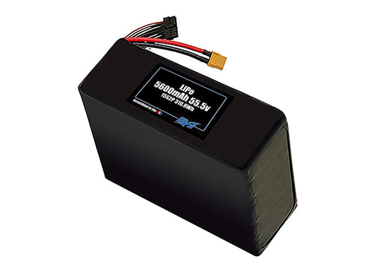 Compact 55.5-volt 5600mAh lithium-polymer battery, built for lightweight drone, UAV, and robotics projects.