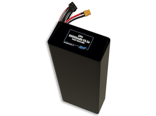 Compact 59.2-volt 69000mAh lithium-polymer battery, built for lightweight drone, UAV, and robotics projects.