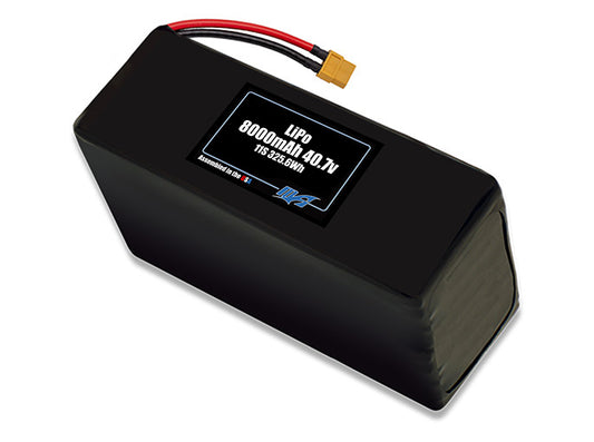 Compact 40.7-volt 8000mAh lite lithium-polymer battery, built for lightweight drone, UAV, and robotics projects.
