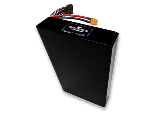 Compact 59.2-volt 9000mAh lithium-polymer battery, built for lightweight drone, UAV, and robotics projects.