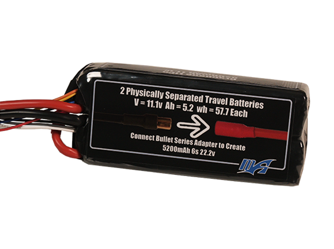 Rendered view of slim 5200mAh LiPo cells, used in UAV and defense-grade robotics projects.