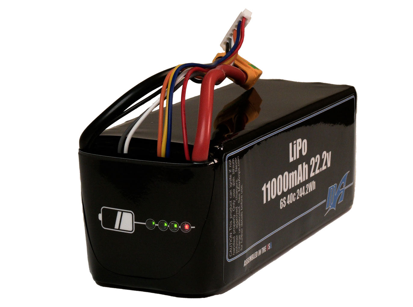 LiPo 11000mAh 6S 22.2v Smart Battery Pack with XT90 Anti-Spark