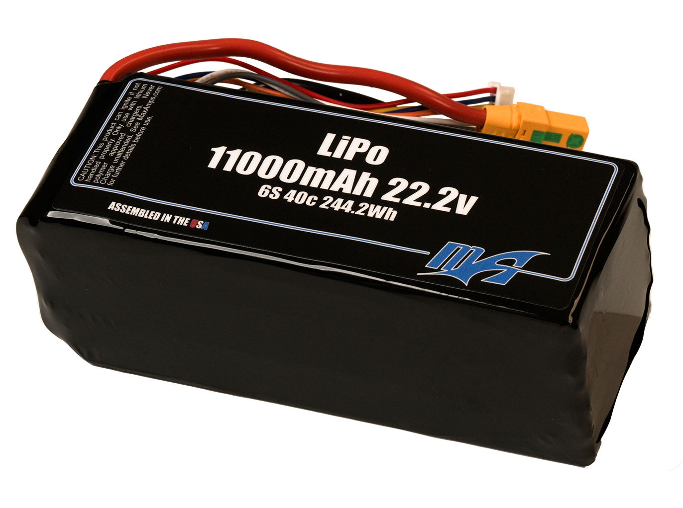 LiPo 11000 6S 22.2v Smart Battery Pack with XT90 Anti-Spark Female
