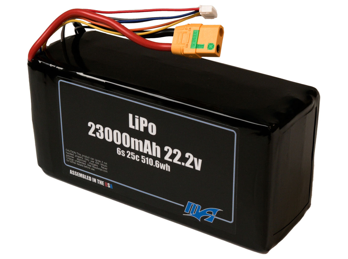 LiPo 23000 6S 22.2v Smart Battery Pack With XT90 Anti-Spark Female and JST-XH Balance Lead