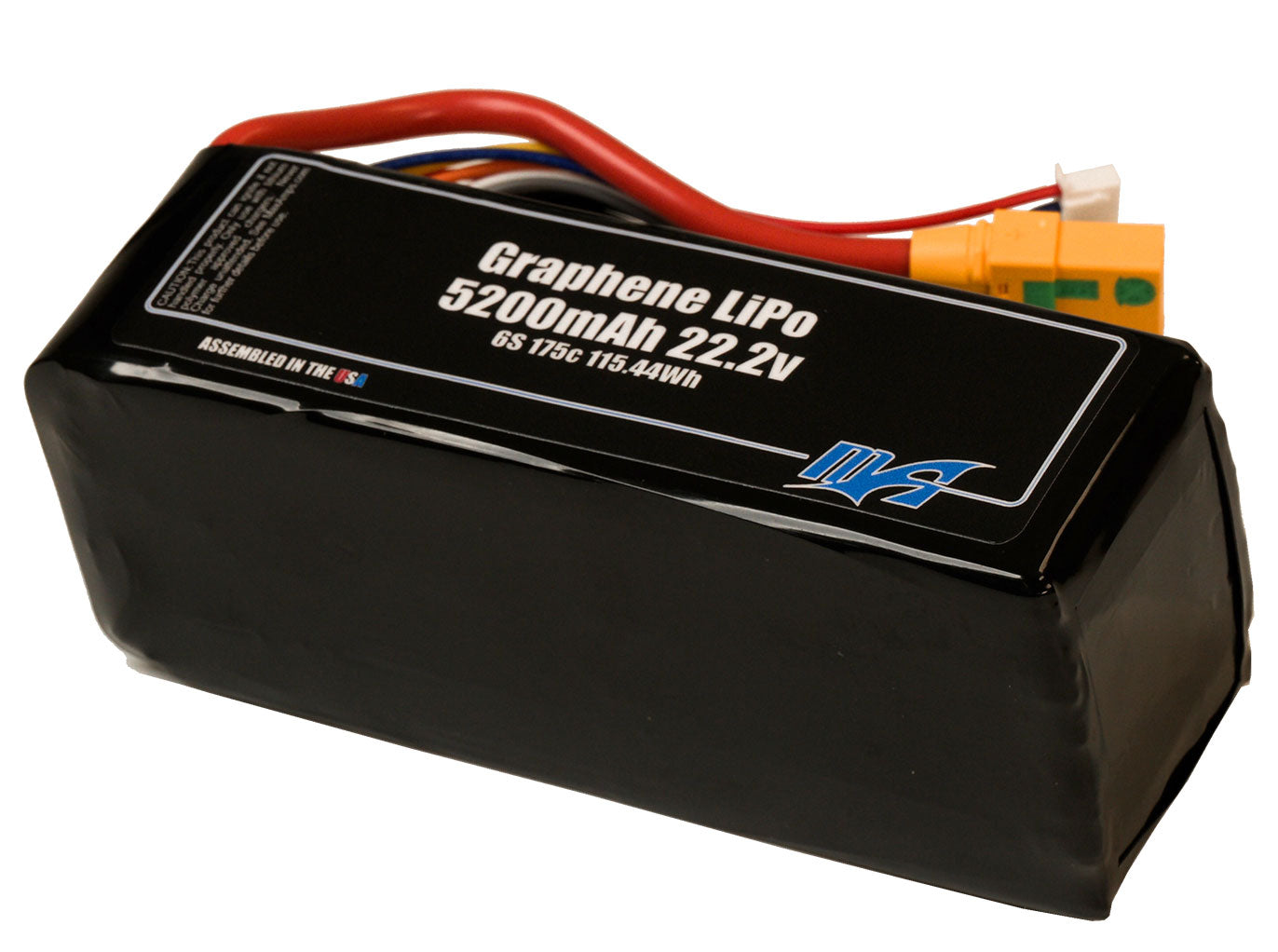 Graphene LiPo 5200 6S 22.2v Smart Battery Pack With XT90 Anti-Spark Female