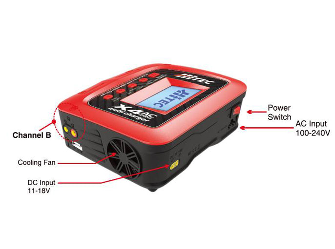 Lipo Battery Charger Hitec X4 AC Pro AC/DC 4-Port Multi charger