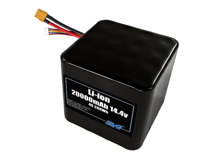 Compact 14.4-volt 20000mAh lithium-ion battery, built for lightweight drone, UAV, and robotics projects.